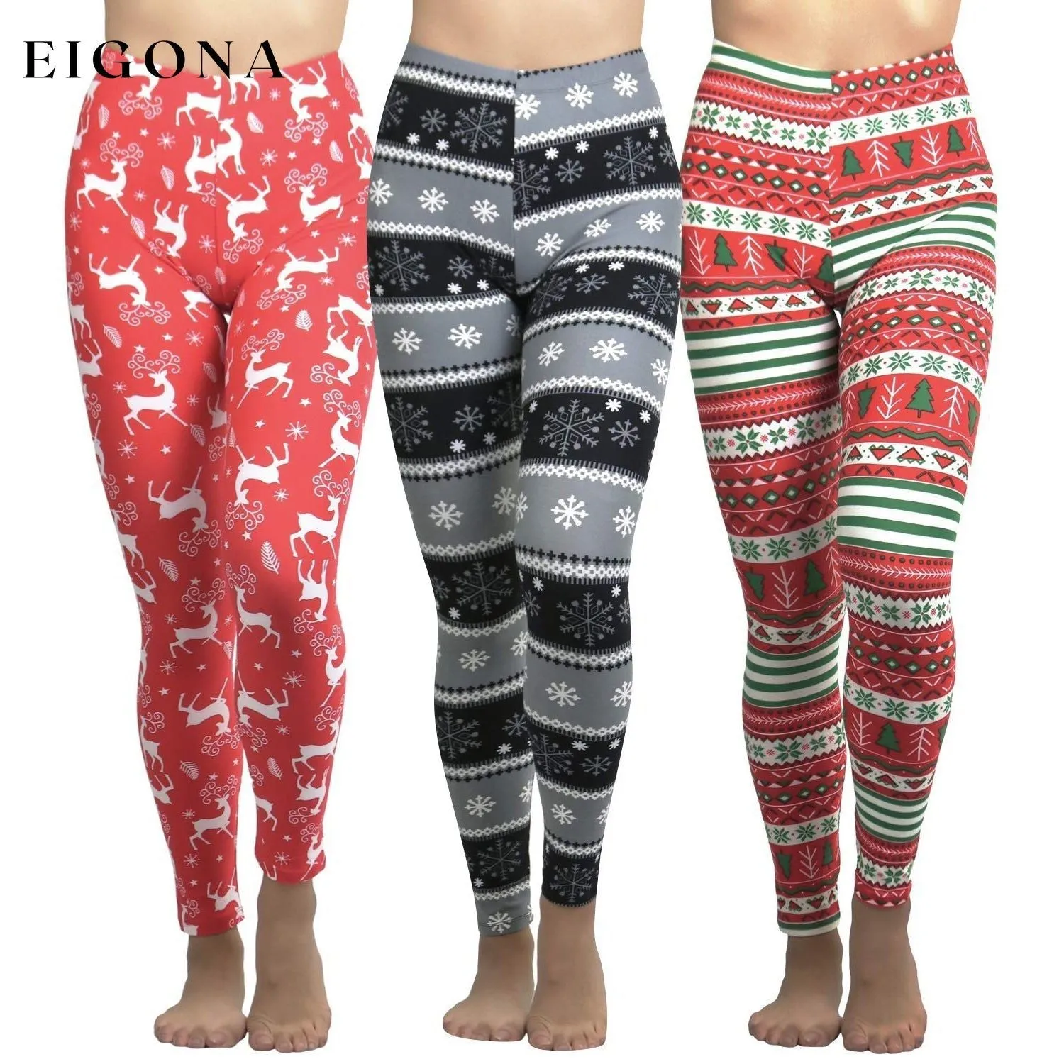 3-Pack: ToBeInStyle Women's Ultra Soft Velour Leggings