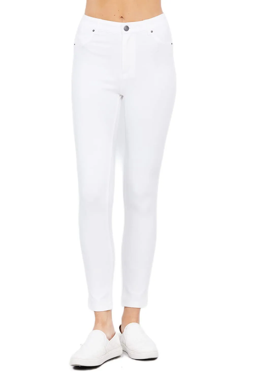 5 Pocket Shape Basic Solid Slim Fit Stretchy Skinny Long Thick Jegging Pants
