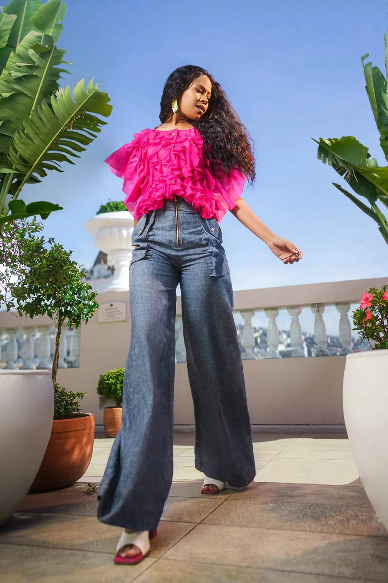 ANDREA CHAMBRAY PANTS