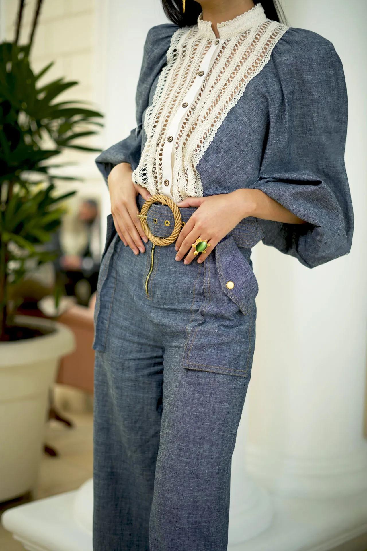 ANDREA CHAMBRAY PANTS