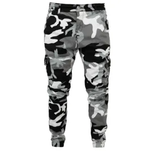 Angelo Ricci™ Gray Style Camouflage Cargo  Military Joggers Pants
