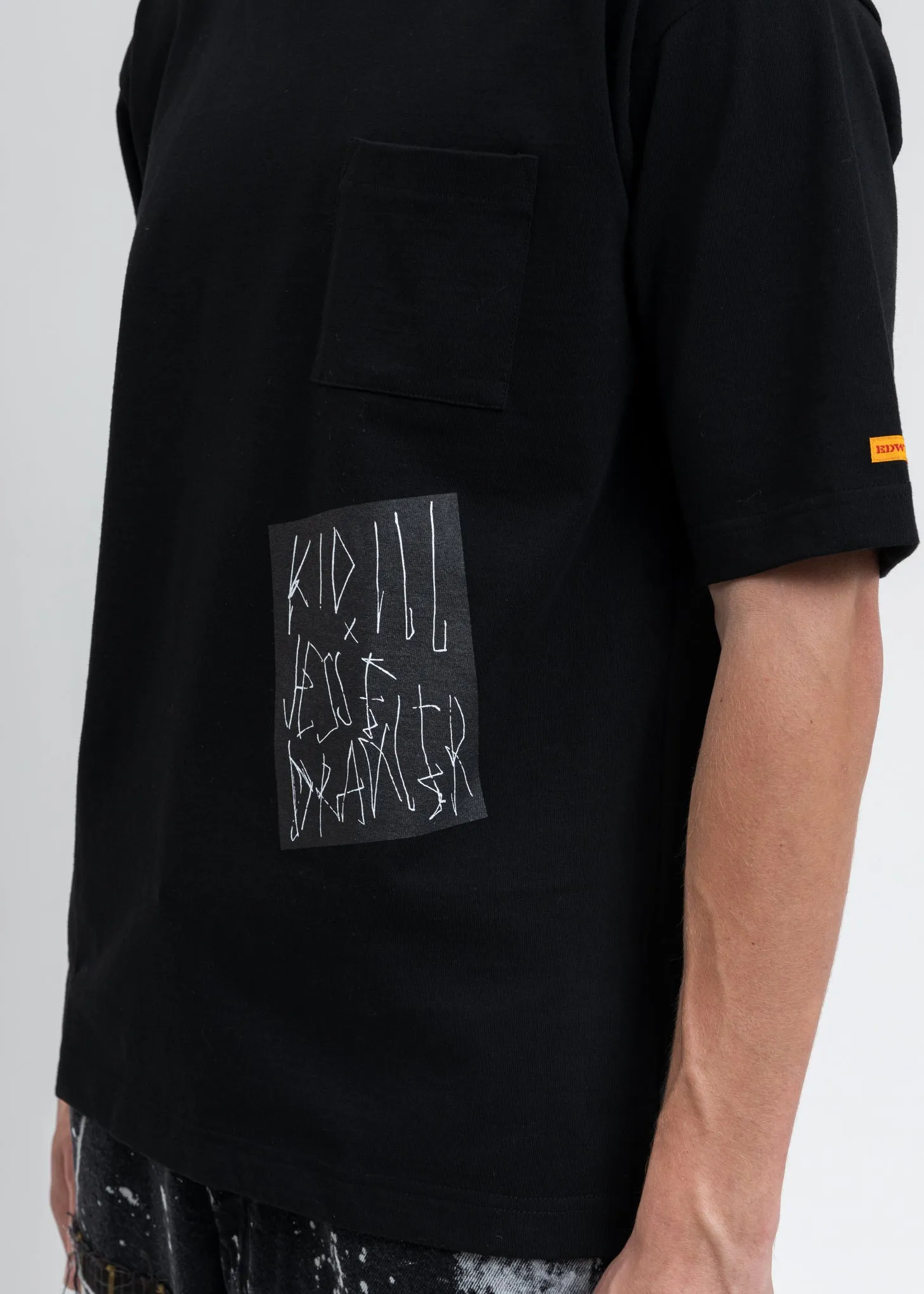 Black KIDILL × EDWIN A Mess T-Shirt