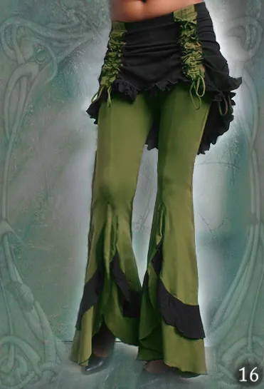 Bolero Leggings ⚜ stretchy Flare Pants with Bustle Skirt