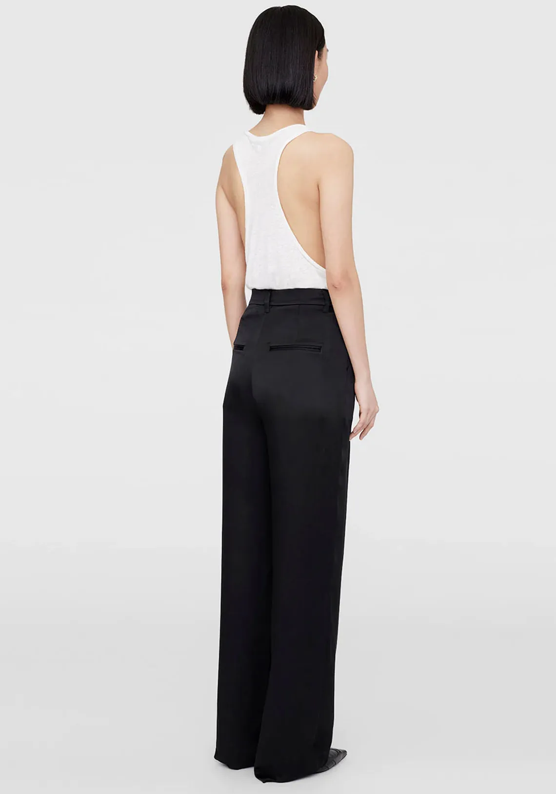 CARRIE PANT BLACK SILK