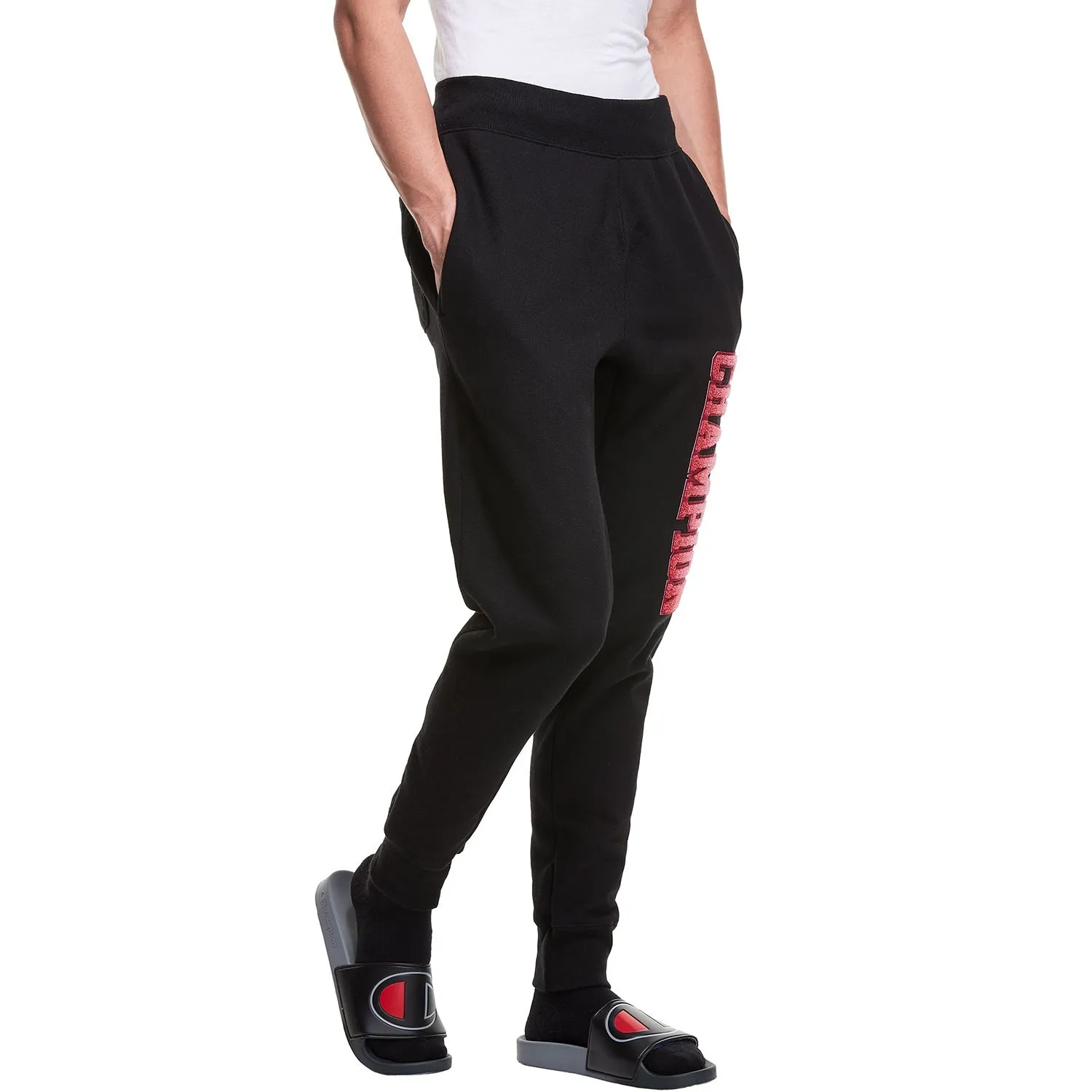 Champion Chenille Men's Reverse Weave Jogger Pants Black