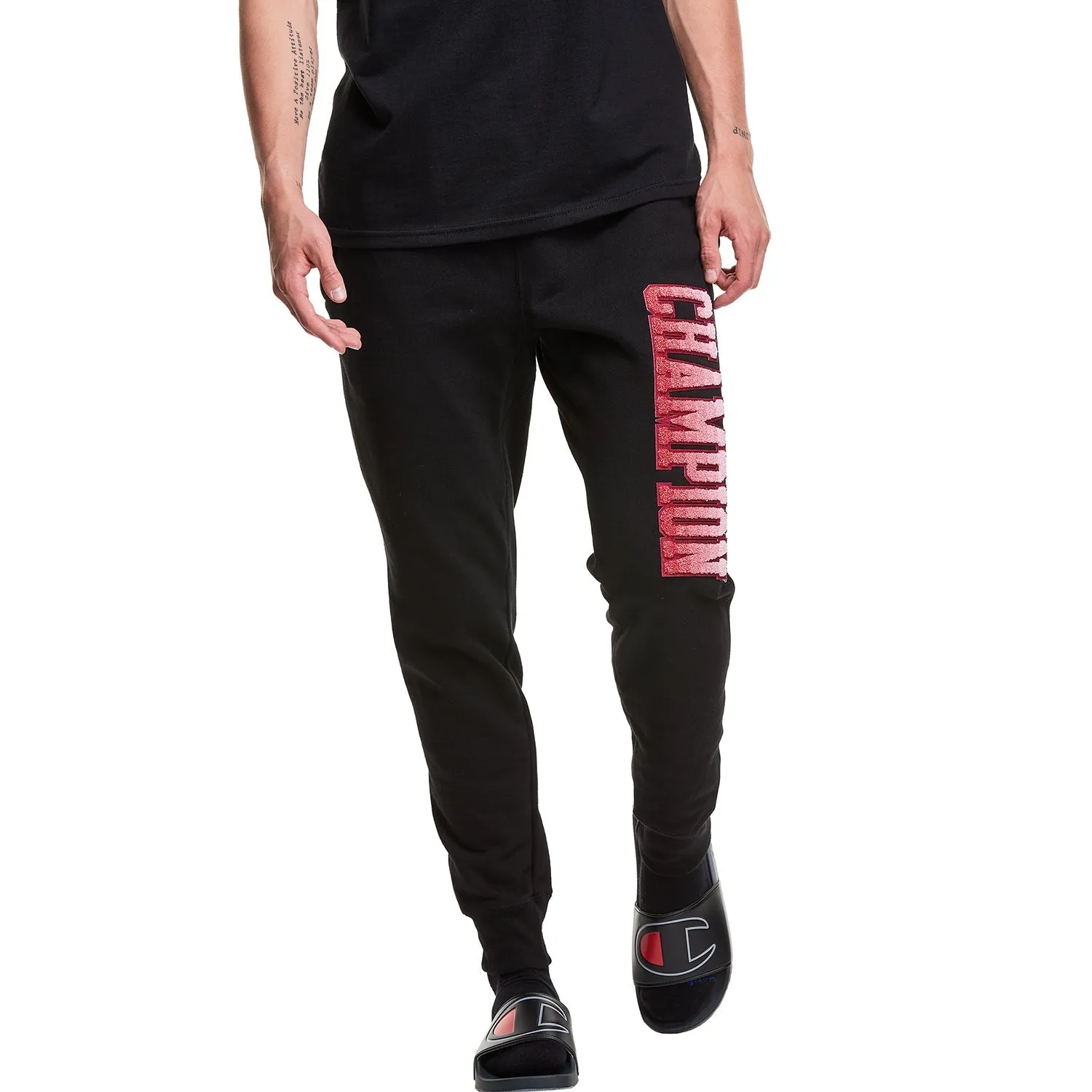 Champion Chenille Men's Reverse Weave Jogger Pants Black