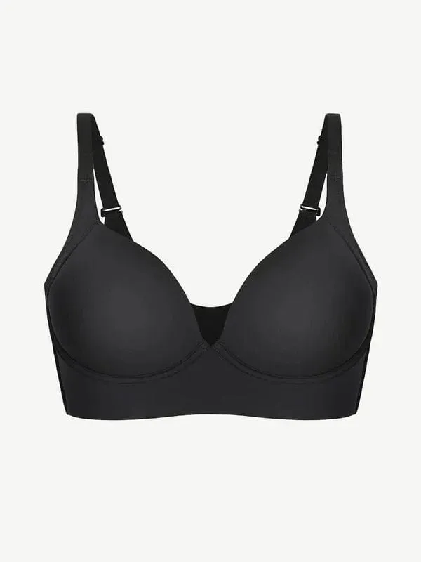 Comfortable Supportive Plunge Plus size Push Up Bra