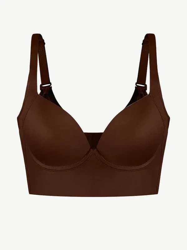 Comfortable Supportive Plunge Plus size Push Up Bra