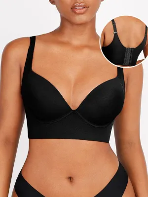 Comfortable Supportive Plunge Plus size Push Up Bra