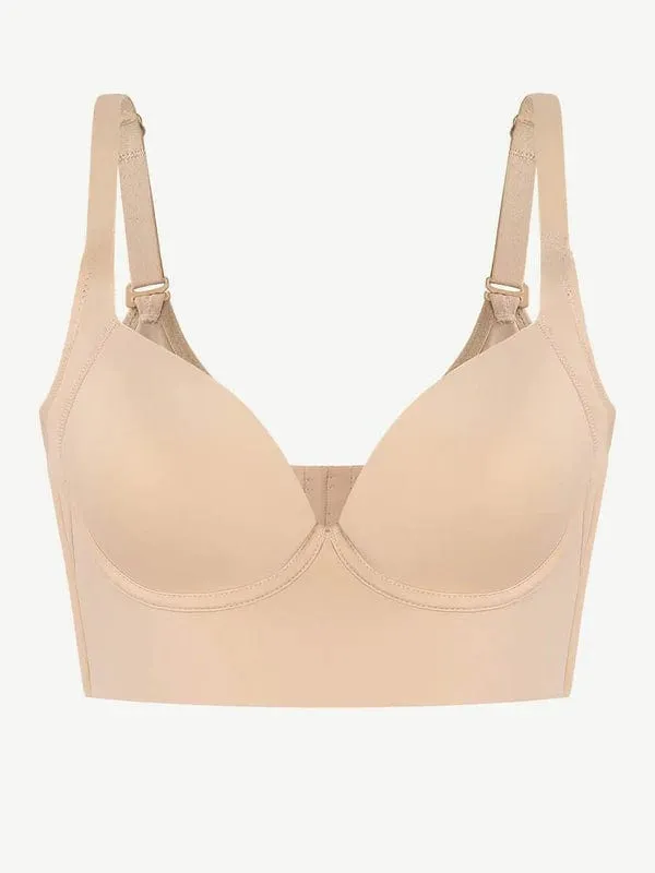 Comfortable Supportive Plunge Plus size Push Up Bra