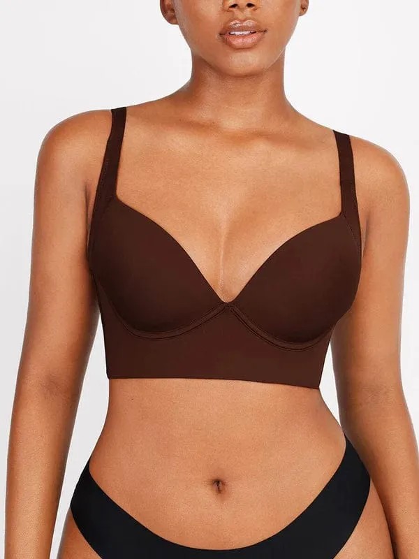 Comfortable Supportive Plunge Plus size Push Up Bra