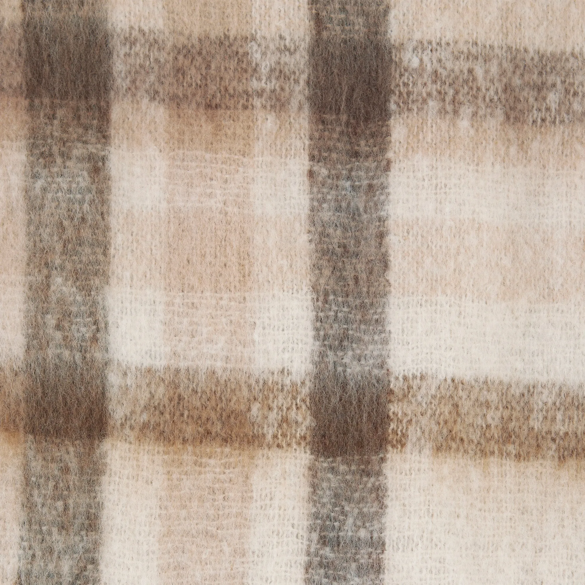 Cozy Plaid Scarf - Cream