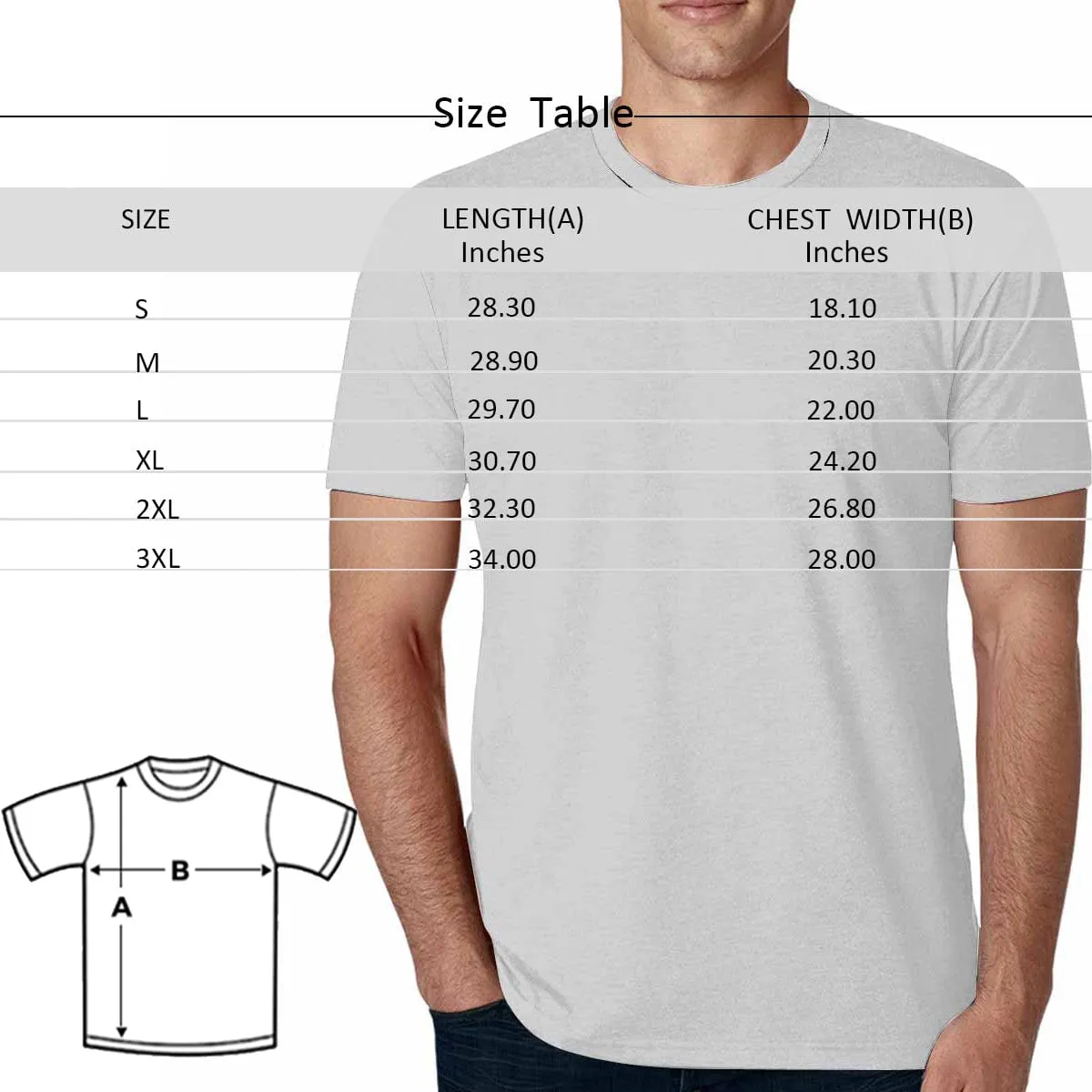 Custom Shirts with Photo Men's All Over Print T-shirt Love You Dad Design Shirts with Personalized Pictures for Father