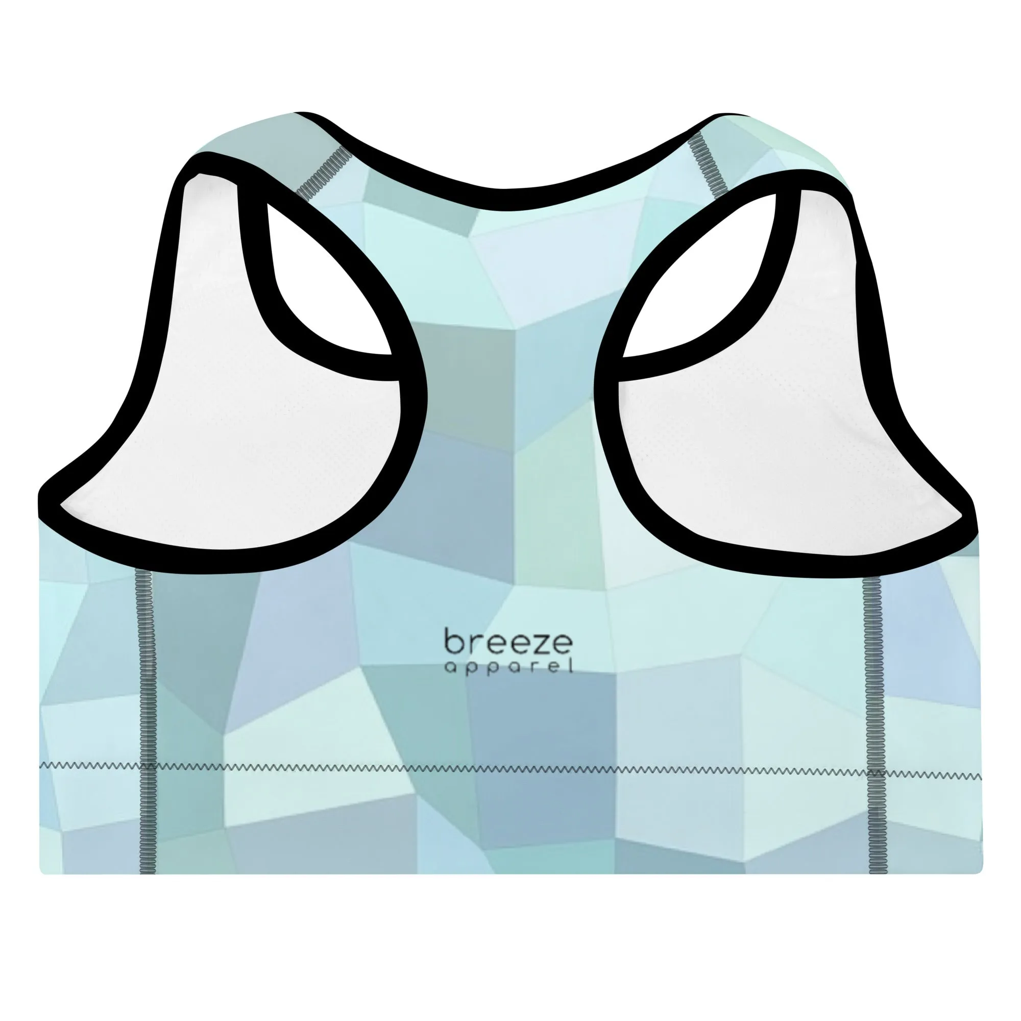 Cyan blue padded sports bra