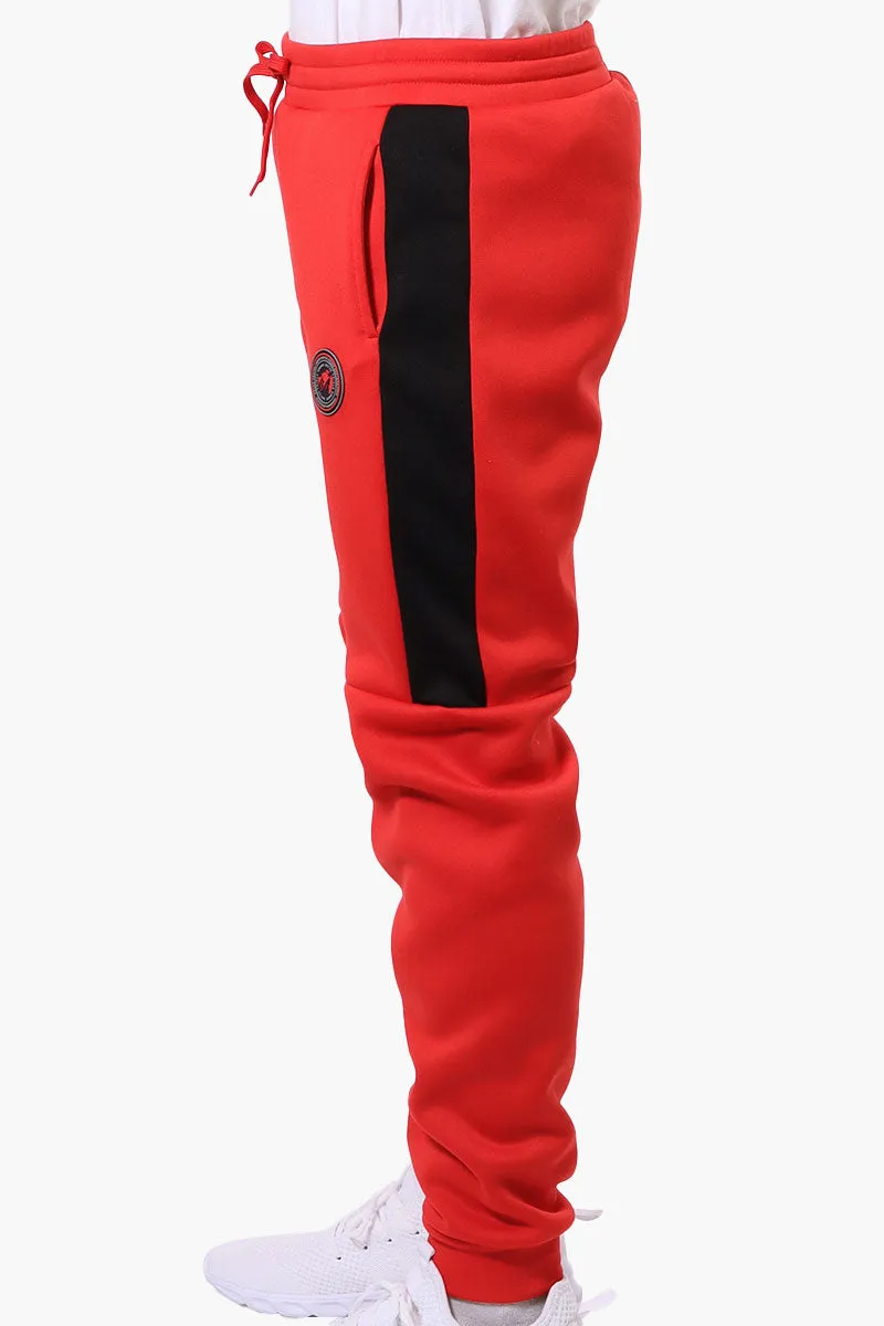 Essentials Super Triple Goose Side Stripe Tie Waist Joggers - Red