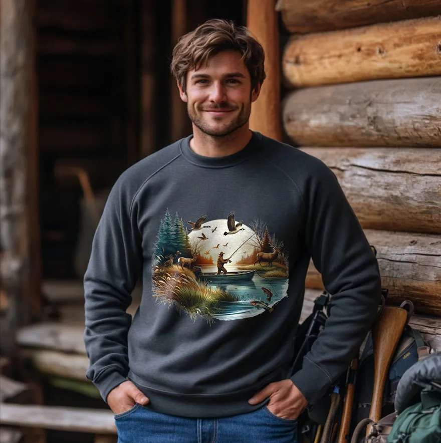 Fishing & Deer Hunting | Men's Fall Sweatshirt