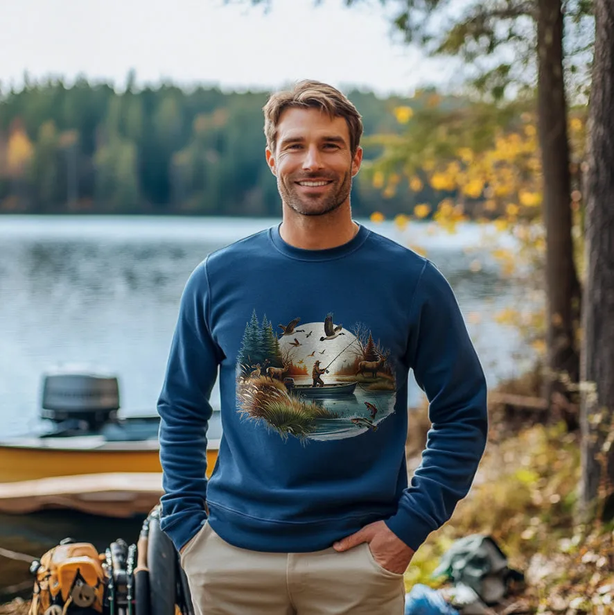 Fishing & Deer Hunting | Men's Fall Sweatshirt