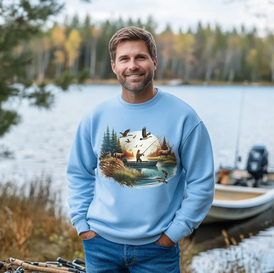 Fishing & Deer Hunting | Men's Fall Sweatshirt
