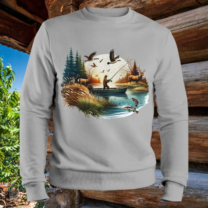 Fishing & Deer Hunting | Men's Fall Sweatshirt