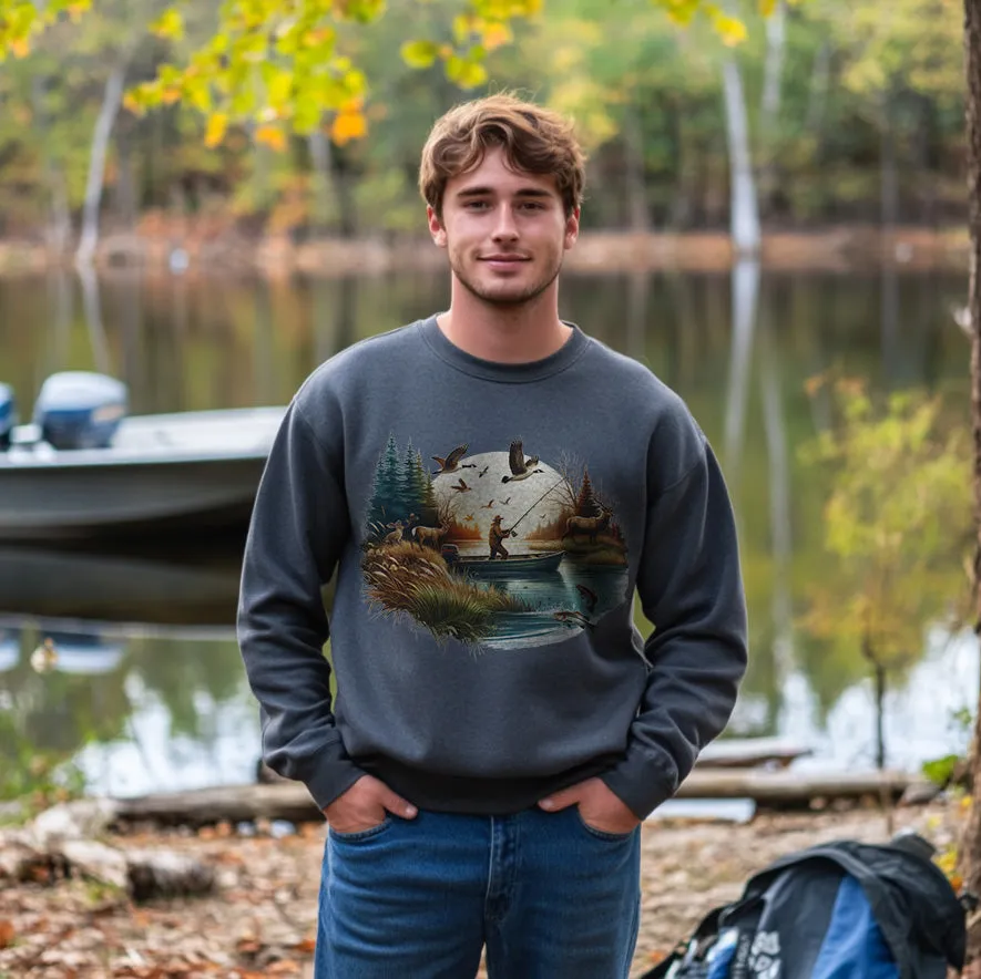 Fishing & Deer Hunting | Men's Fall Sweatshirt