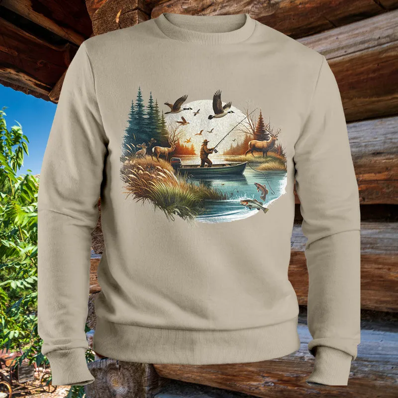Fishing & Deer Hunting | Men's Fall Sweatshirt