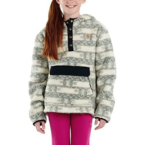 Girls' Long-Sleeve Fleece Quarter-Snap Sweatshirt CA9904