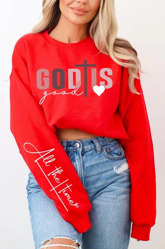God Is Good ChristianGraphic Fleece Sweatshirts