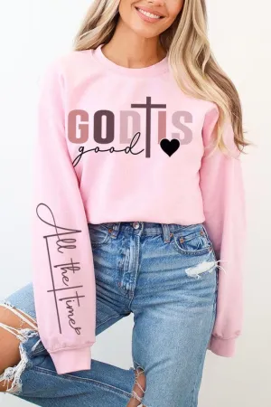 God Is Good ChristianGraphic Fleece Sweatshirts