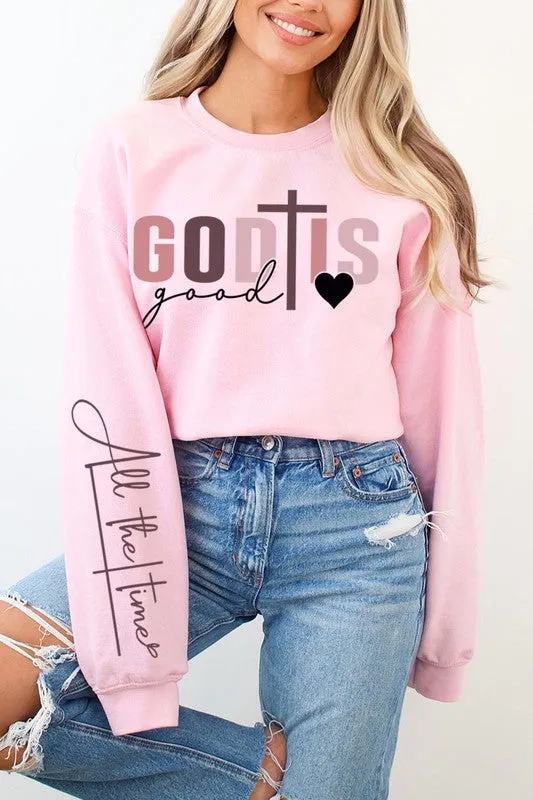 God Is Good ChristianGraphic Fleece Sweatshirts
