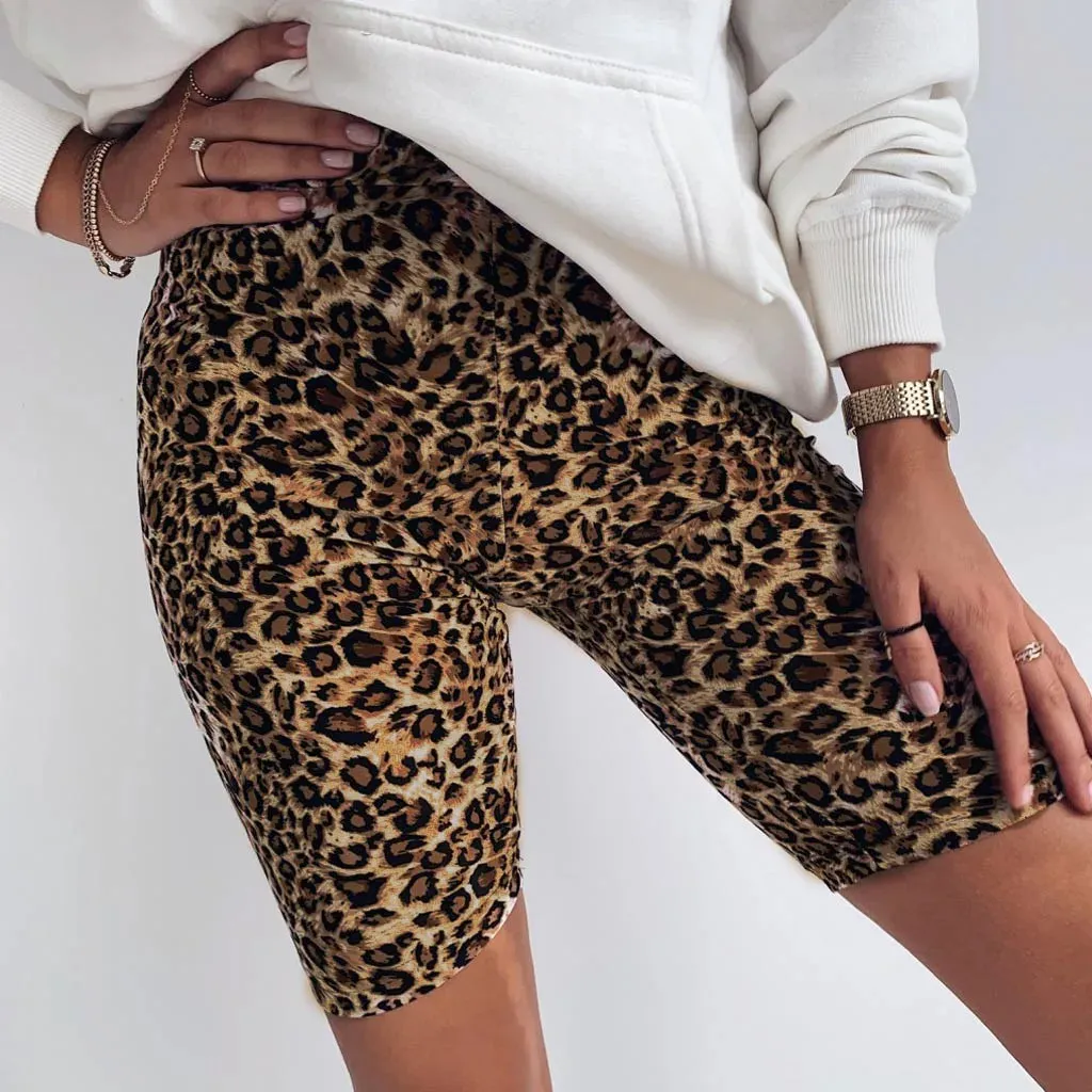 High Waist Leopard Print Stretchy Fitness Leggings