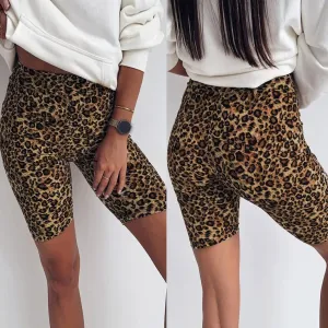 High Waist Leopard Print Stretchy Fitness Leggings