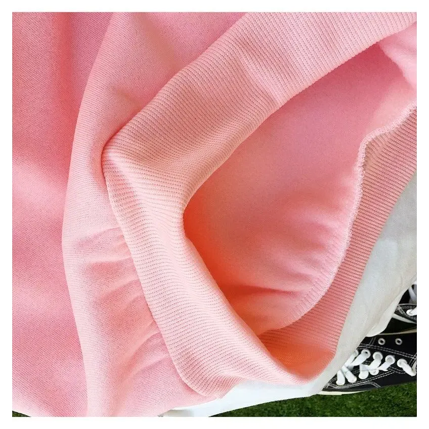 Hip hop sweatshirts pink warm fleece k-pop harajuku hoodie