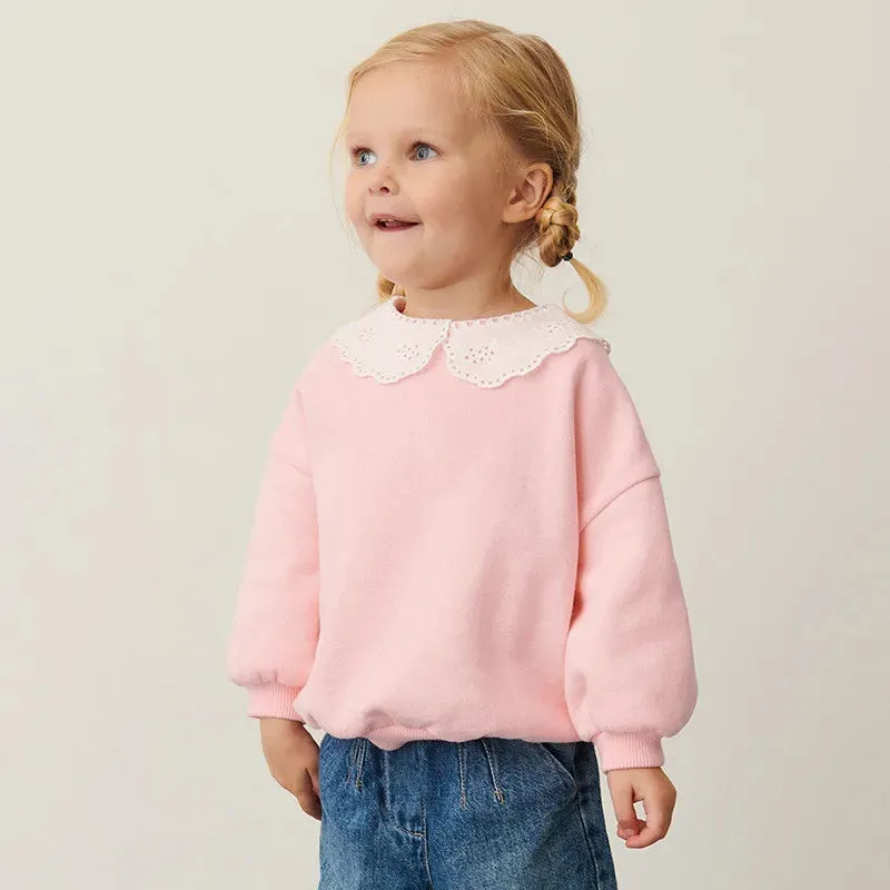 Kids Girls Designer Warm Fleece Inside Sweatshirts