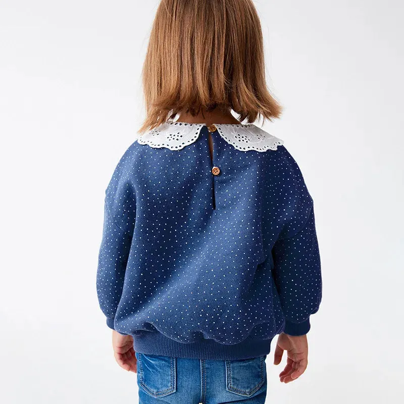 Kids Girls Designer Warm Fleece Inside Sweatshirts