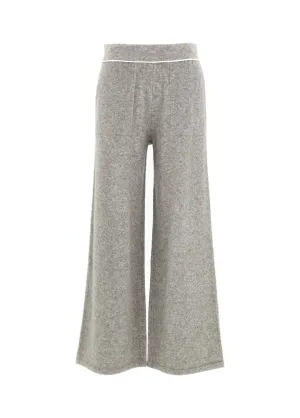 Knitted pants - grey melange