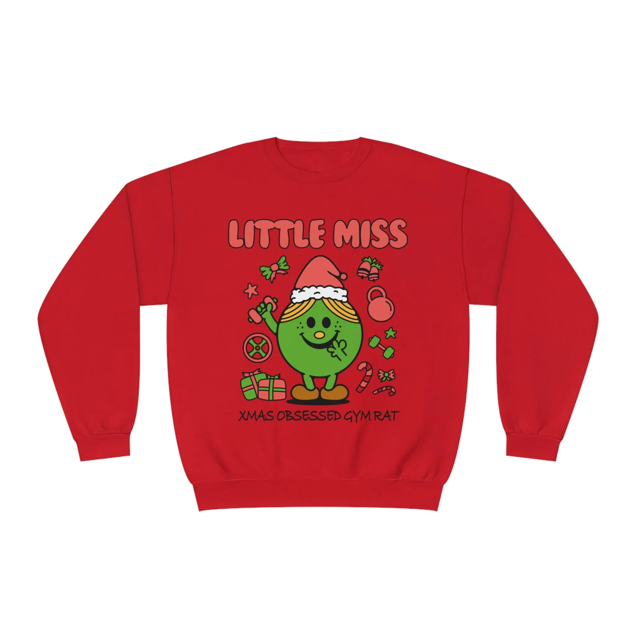LITTLE MISS XMAS OBSESSED GYM RAT - CREWNECK