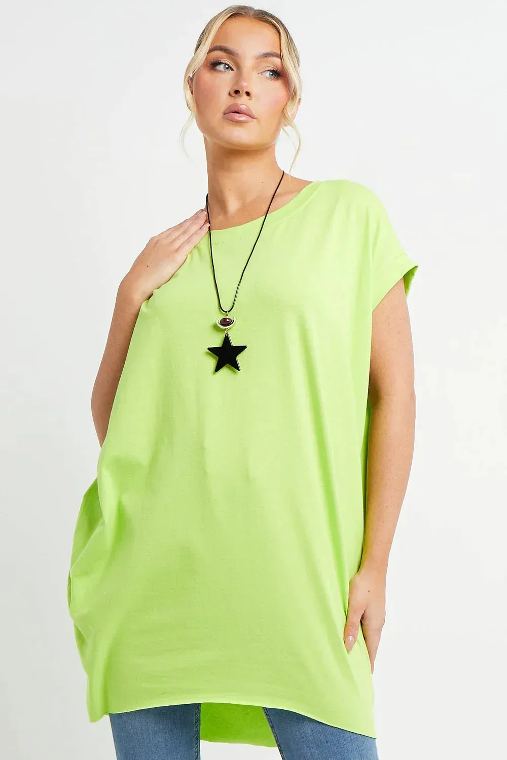 Longline Plain T Shirt