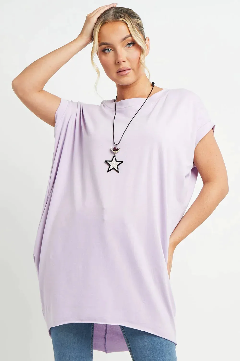 Longline Plain T Shirt