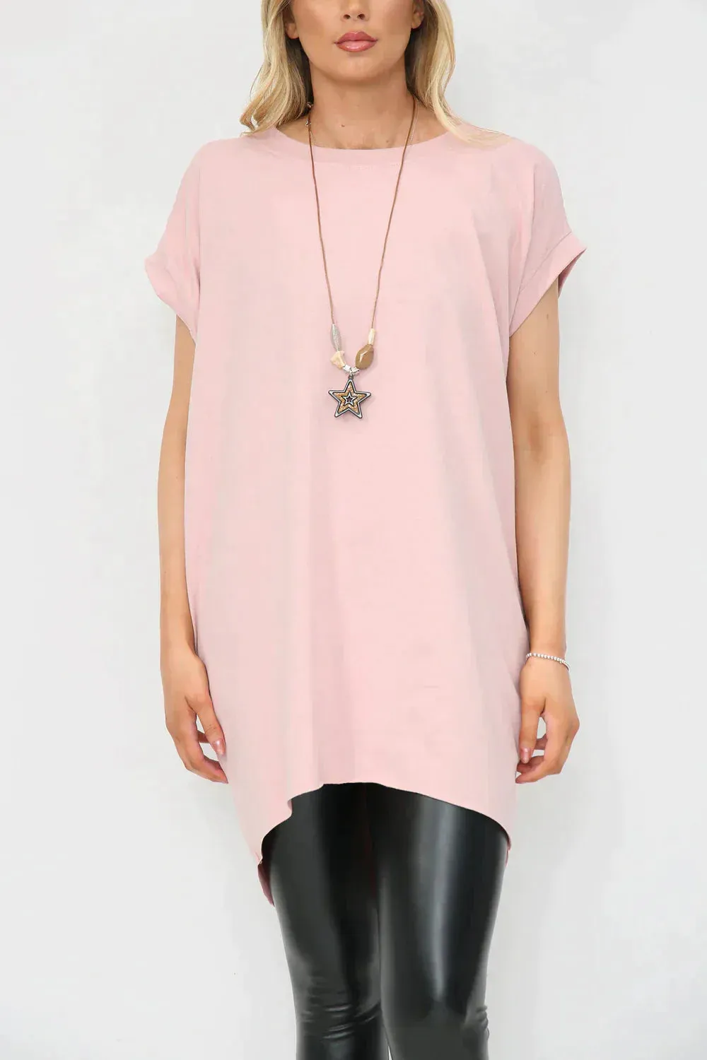 Longline Plain T Shirt
