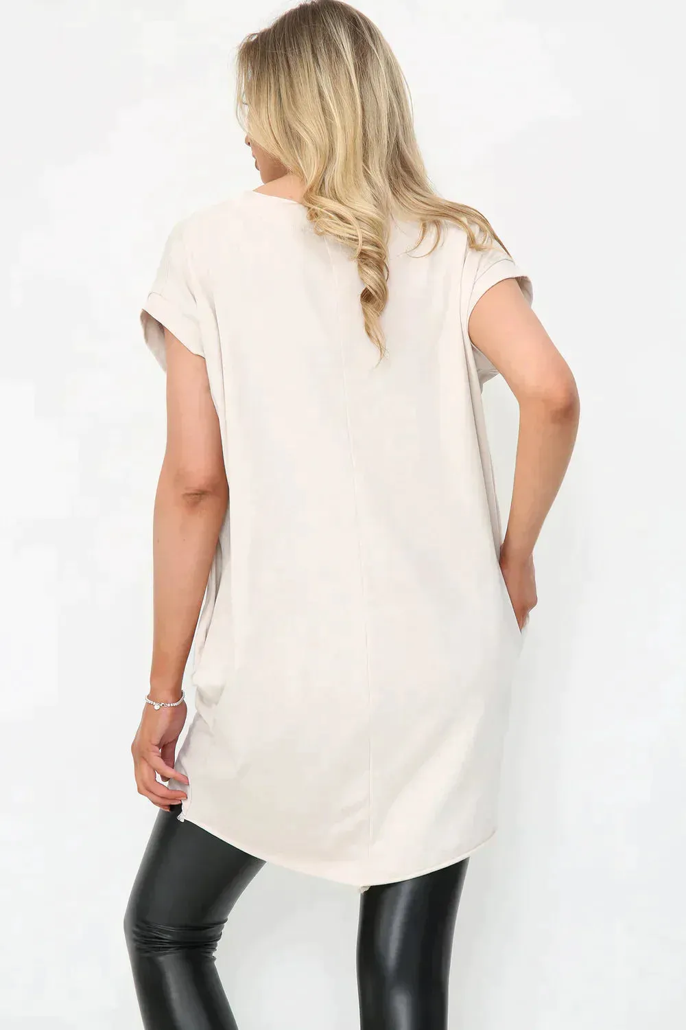 Longline Plain T Shirt