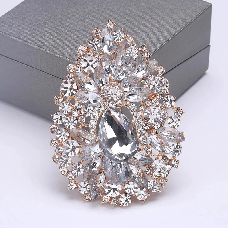 Malaga Rhinestone Brooch Pin
