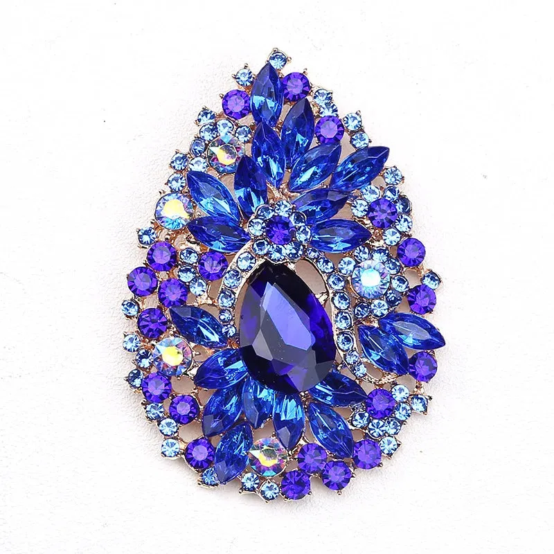 Malaga Rhinestone Brooch Pin