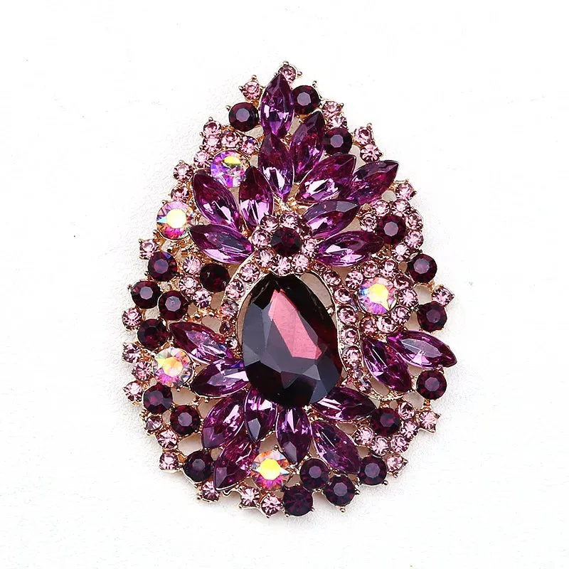 Malaga Rhinestone Brooch Pin