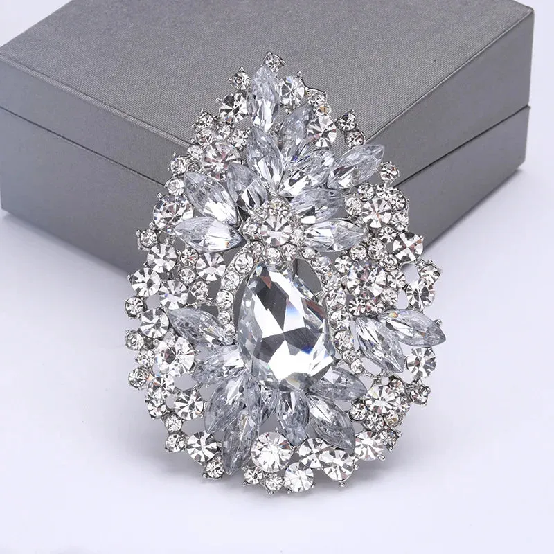 Malaga Rhinestone Brooch Pin