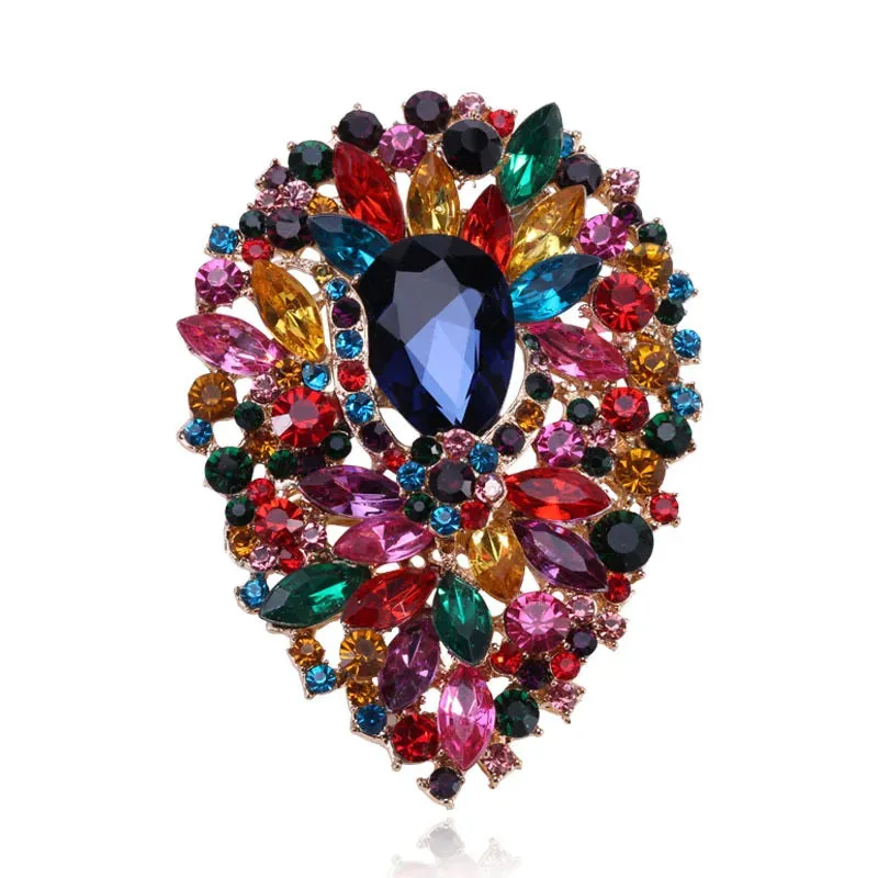 Malaga Rhinestone Brooch Pin