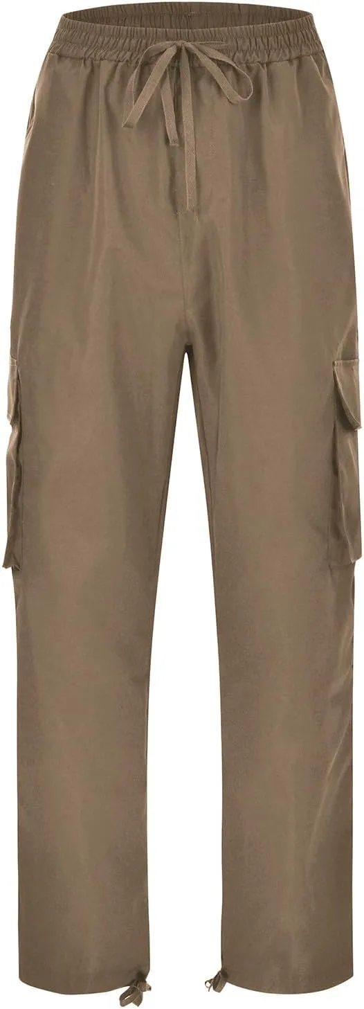 Mens Cargo Pants Relaxed Fit Big and Tall Casual Cotton Jogger Multi Pockets Outdoor Hiking Work Sweatpants