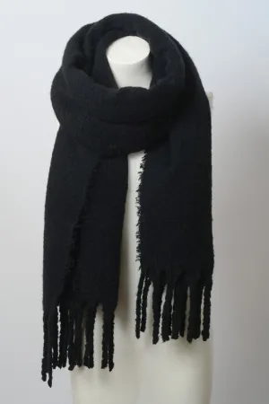 Mohair Blanket Scarf - Black