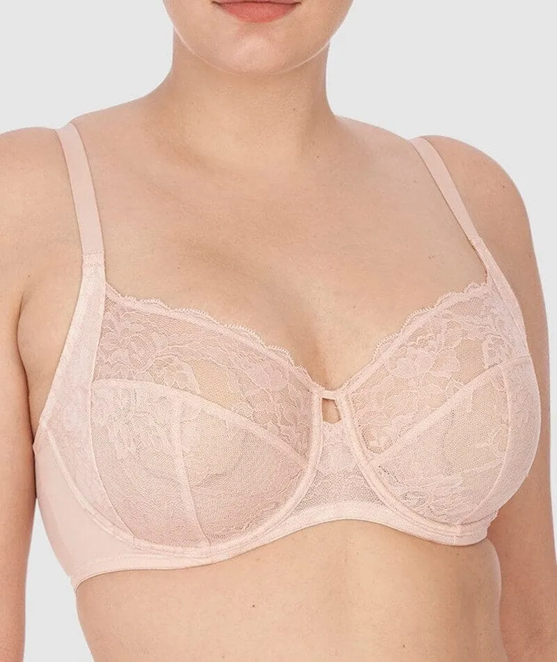 Natori Statement Supportive Full Figure Underwired Lace Bra - Cameo Rose/Cashmere