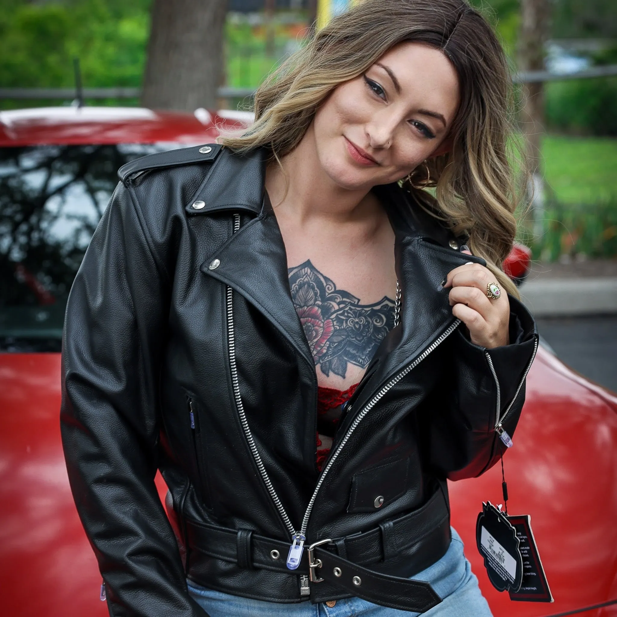 No Juliet Official Leather Jacket (belted)