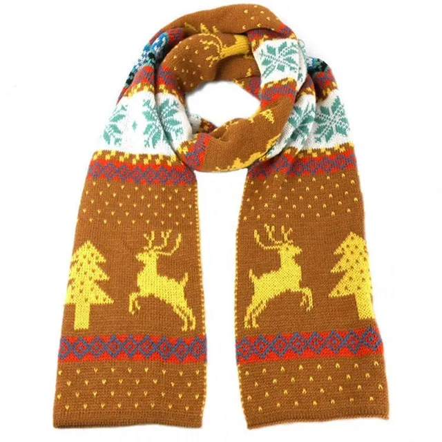 Nordic Winter Deer Cashmere Reverse Knit Scarves